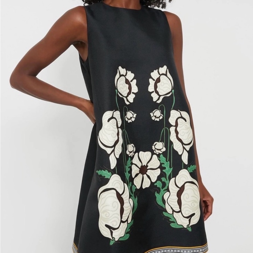 Black Floral A-Line Dress - tuckernuck
